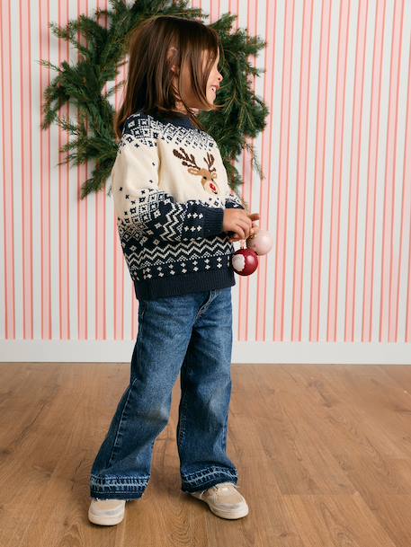 Pull de Noël mixte marine - vertbaudet enfant 