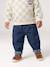 Basics denim jeans voor baby's met elastische tailleband en zakken denimgrijs+ongewassen denim - vertbaudet enfant 