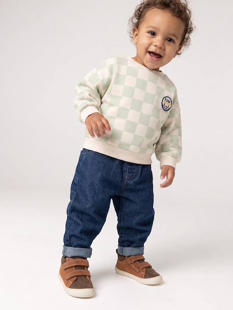 Jean denim bébé denim brut+denim gris - vertbaudet enfant 