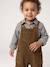 Babykledingset met tuinbroek en blouse olijf - vertbaudet enfant 