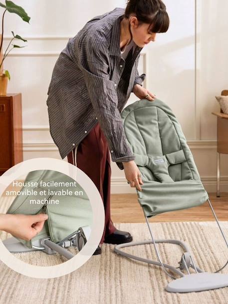 Transat Begin tissu brossé doux sable+vert - vertbaudet enfant 