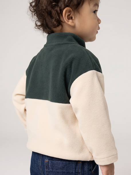Fleece babysweater met opstaande kraag dennen - vertbaudet enfant 
