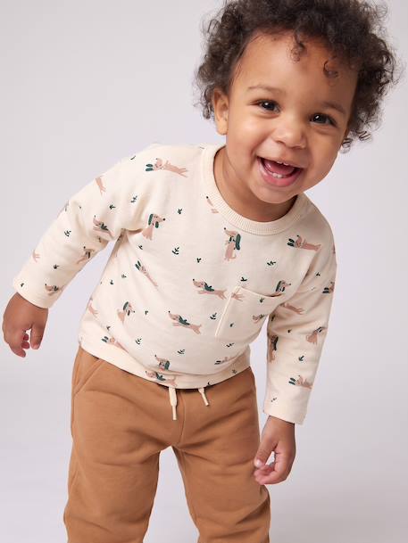 Babyset T-shirt en broek jongen groen+karamel - vertbaudet enfant 