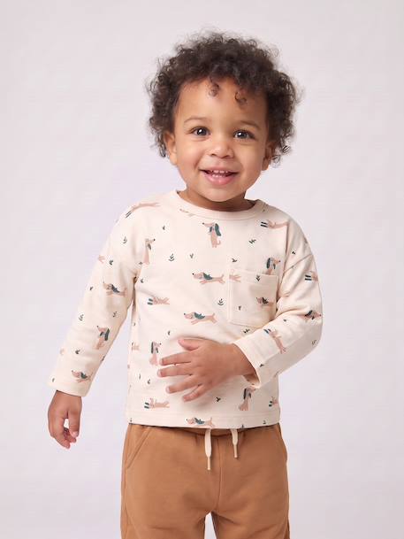 Ensemble T-shirt et pantalon bébé garçon caramel+vert - vertbaudet enfant 