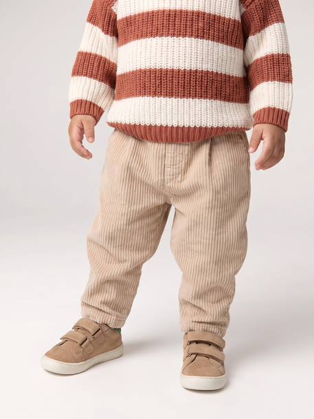 Babyjongensbroek van ribfluweel beige - vertbaudet enfant 