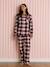 Damespyjama van flanel Family Capsule rood - vertbaudet enfant 