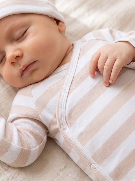 Ensemble 4 pièces bébé mixte beige chiné - vertbaudet enfant 
