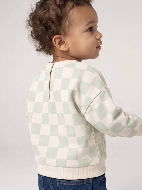 Sweat bébé garçon manches longues vert sauge - vertbaudet enfant 