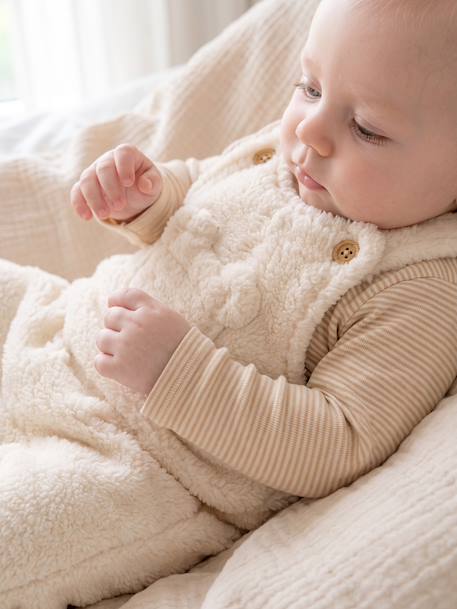 Ensemble salopette et body bébé garçon vanille - vertbaudet enfant 
