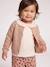 Geborduurd babyvestje met gouden hartjes beige+ivoor+oudroze - vertbaudet enfant 
