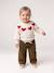 Jacquard trui baby meisje gemêleerd beige+parme - vertbaudet enfant 