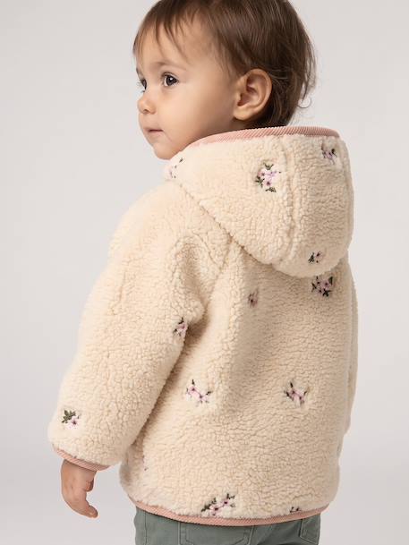 Manteau à capuche bébé fille vanille - vertbaudet enfant 