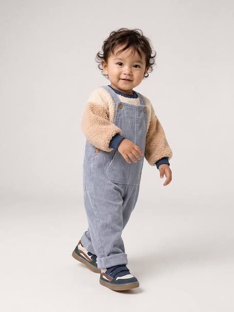Set tuinbroek en sweater baby jongen grijsblauw - vertbaudet enfant 