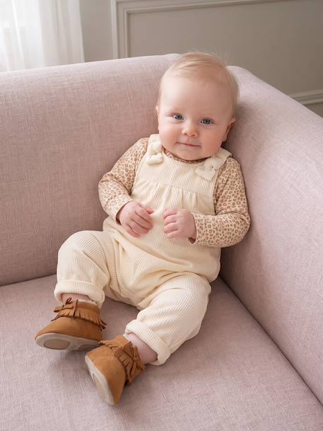 Ensemble salopette et body bébé fille vanille - vertbaudet enfant 