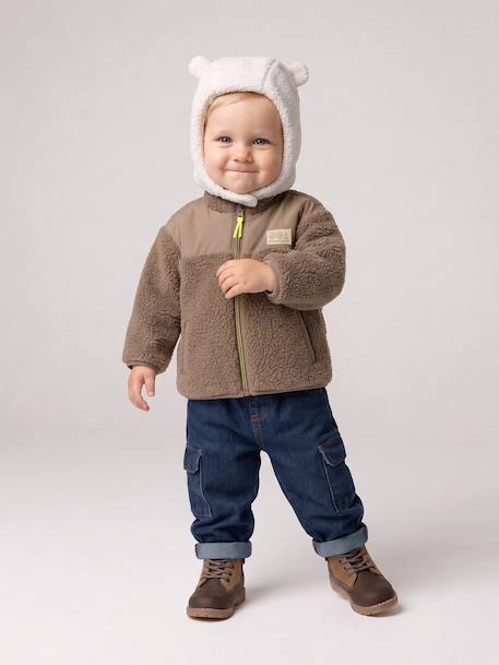 Veste zippée bébé garçon taupe - vertbaudet enfant 