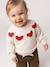 Jacquard trui baby meisje gemêleerd beige+parme - vertbaudet enfant 