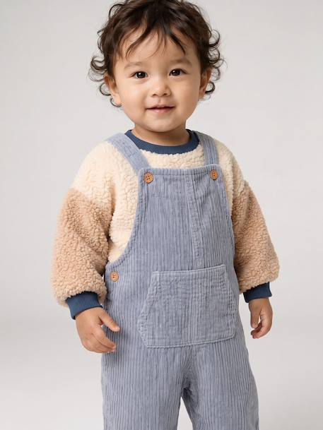 Set tuinbroek en sweater baby jongen grijsblauw - vertbaudet enfant 