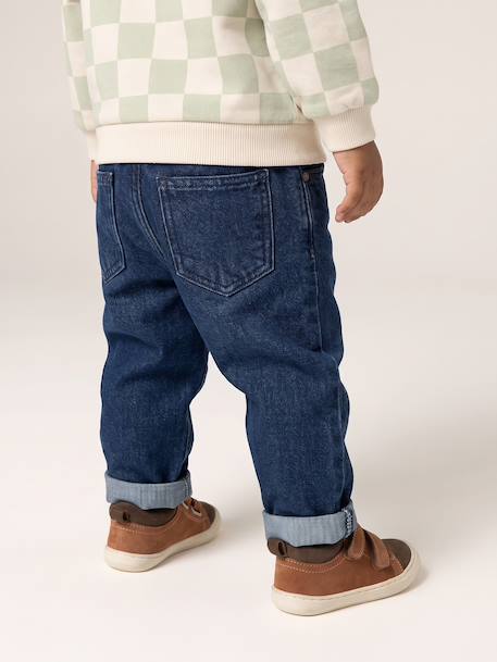 Jean denim bébé denim brut+denim gris - vertbaudet enfant 