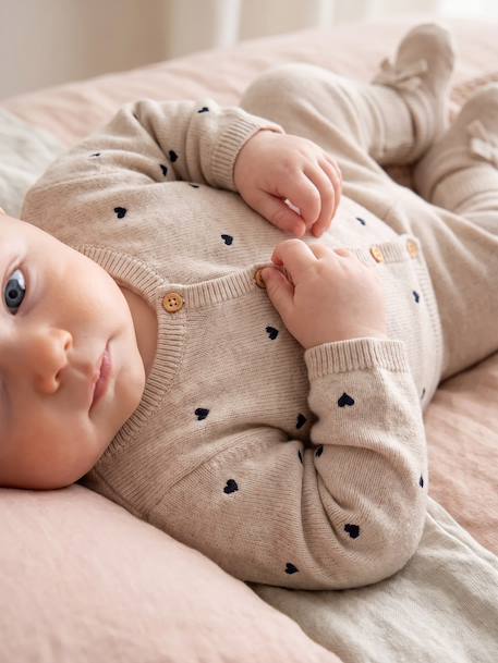 3-delige babyset meisje gemêleerd beige - vertbaudet enfant 