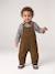 Babykledingset met tuinbroek en blouse olijf - vertbaudet enfant 