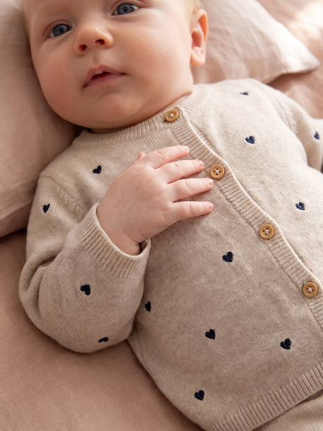 3-delige babyset meisje gemêleerd beige - vertbaudet enfant 