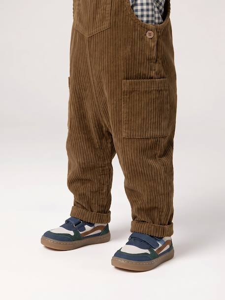 Babykledingset met tuinbroek en blouse olijf - vertbaudet enfant 
