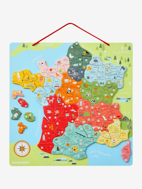 Puzzle carte de France magnétique - jeu éducatif - Janod 