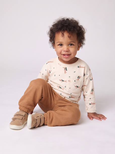 Ensemble T-shirt et pantalon bébé garçon caramel+vert - vertbaudet enfant 