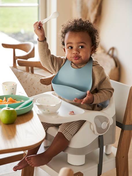 Rehausseur de chaise rigide gris/blanc - vertbaudet enfant 