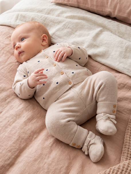 3-delige babyset meisje gemêleerd beige - vertbaudet enfant 