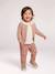 Geborduurd babyvestje met gouden hartjes beige+ivoor+oudroze - vertbaudet enfant 