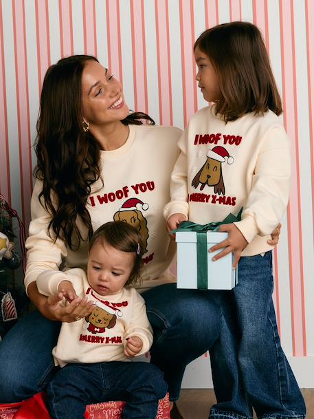 Dames kerstsweater Family Capsule vanille - vertbaudet enfant 
