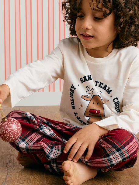 2-delige jongenspyjama ecru - vertbaudet enfant 
