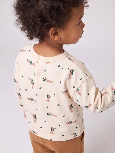 Ensemble T-shirt et pantalon bébé garçon caramel+vert - vertbaudet enfant 