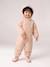 Combinaison de pluie imprimée à capuche bébé doublée polaire vanille+vieux rose - vertbaudet enfant 