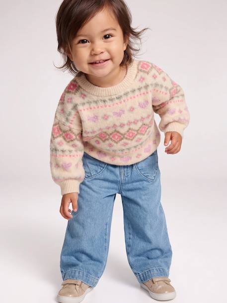 Babytrui met jacquardmotief rozen - vertbaudet enfant 