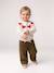 Pull jacquard bébé fille beige chiné+parme - vertbaudet enfant 