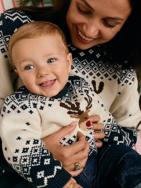Kersttrui babyjongen marineblauw - vertbaudet enfant 