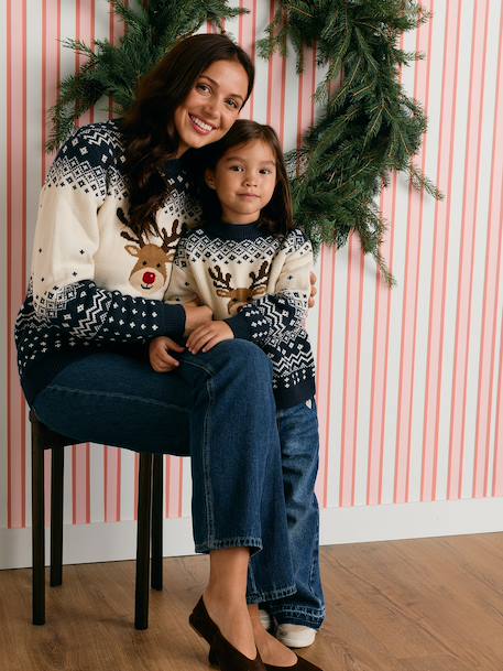 Kersttrui voor kinderen marineblauw - vertbaudet enfant 