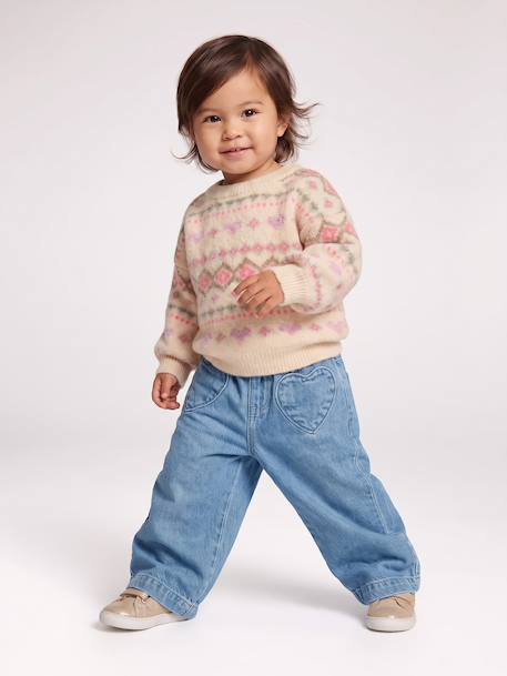 Babytrui met jacquardmotief rozen - vertbaudet enfant 
