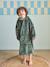 Poncho plaid polaire dinosaure vert foncé - vertbaudet enfant 