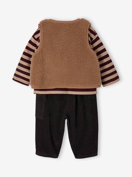 3-delige babyset jongen antraciet - vertbaudet enfant 