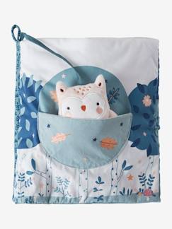 Jouet-Premier âge-Doudous, peluches et jouets en tissu-Livre bébé d'éveil + peluches en velours Forêt enchantée