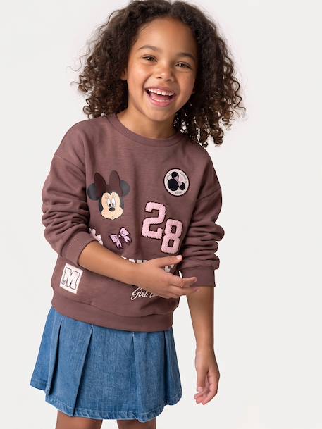 Sweat Minnie enfant fille chocolat - vertbaudet enfant 