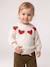 Jacquard trui baby meisje gemêleerd beige+parme - vertbaudet enfant 
