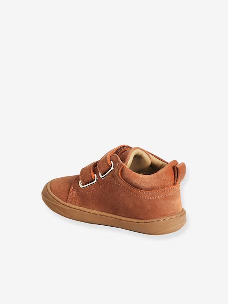Babyslofjes van zacht leer met antislip beige+blauw+bruin+felblauw+groen+oceaanblauw+okergeel+saliegroen+veel beige+veel bruin+veel groen - vertbaudet enfant 