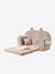 Canapé chauffeuse ours velours beige+rose - vertbaudet enfant 