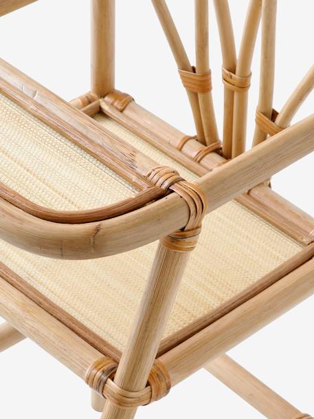 Chaise haute poupon en rotin beige - vertbaudet enfant 
