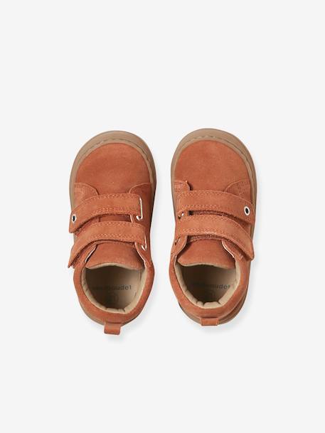 Babyslofjes van zacht leer met antislip beige+blauw+bruin+felblauw+groen+oceaanblauw+okergeel+saliegroen+veel beige+veel bruin+veel groen - vertbaudet enfant 