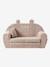 Canapé chauffeuse ours velours beige+rose - vertbaudet enfant 